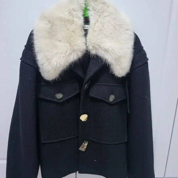 [BUNJANG] Regina Pearl Black Wool Jacket S / 레지나표 검정 울자켓 s