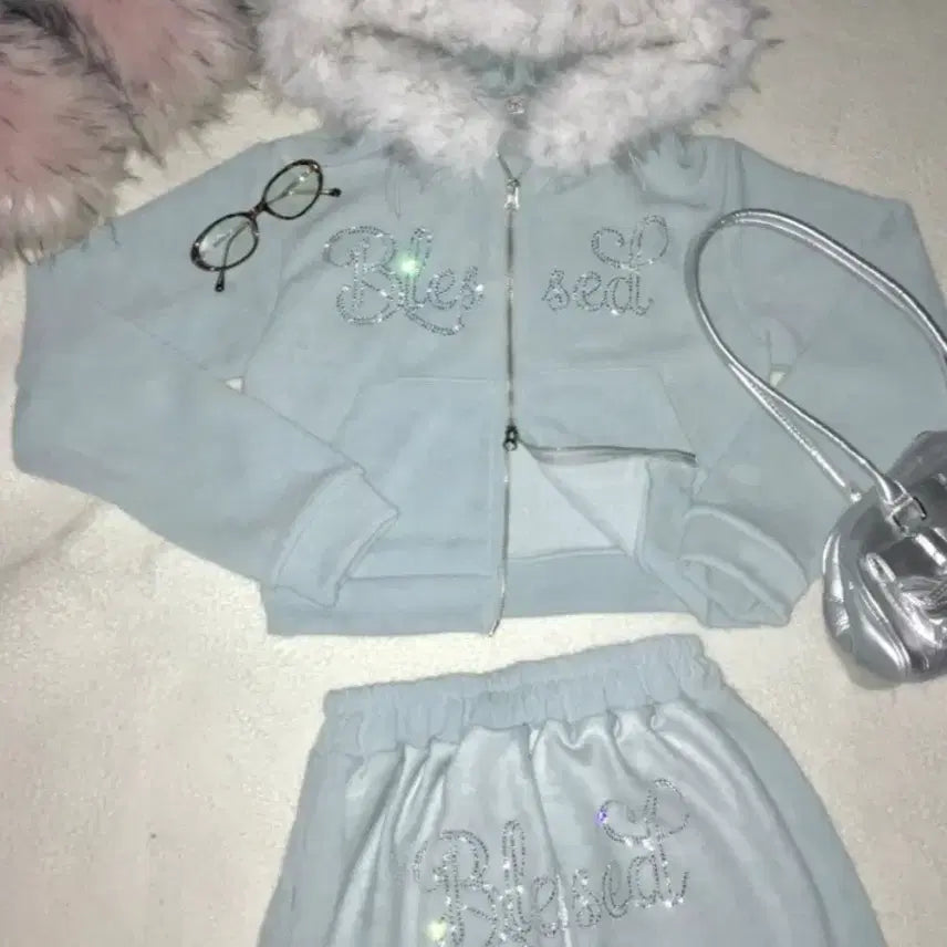 [BUNJANG] Faux Fur Lined Set-Up / 블링 퍼 기모 셋업