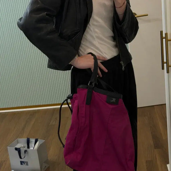[BUNJANG] Burberry Pink Nylon Tote Bag Shoulder Bag / 버버리 정품 핑크 나일론 토트백 숄더백