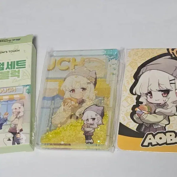 [BUNJANG] Blue Archive Mom's Touch Collaboration Acrylic Block + Card Aoba / 블루아카이브 맘스터치 콜라보 아크릴 블럭+카드 아오바