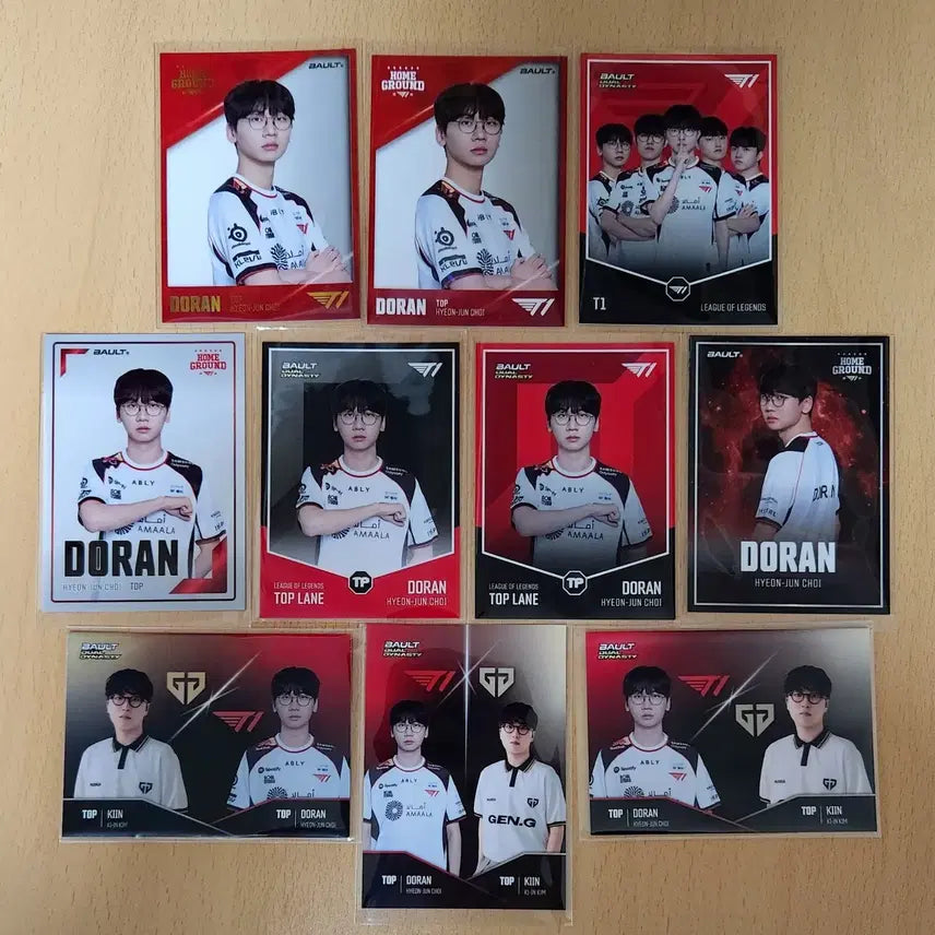 [BUNJANG] Doran T1 Homeground Bault Trading Card Bundle Set (10 cards) / doran 도란 T1 홈그라운드 카드 bault trading card 10장 일괄