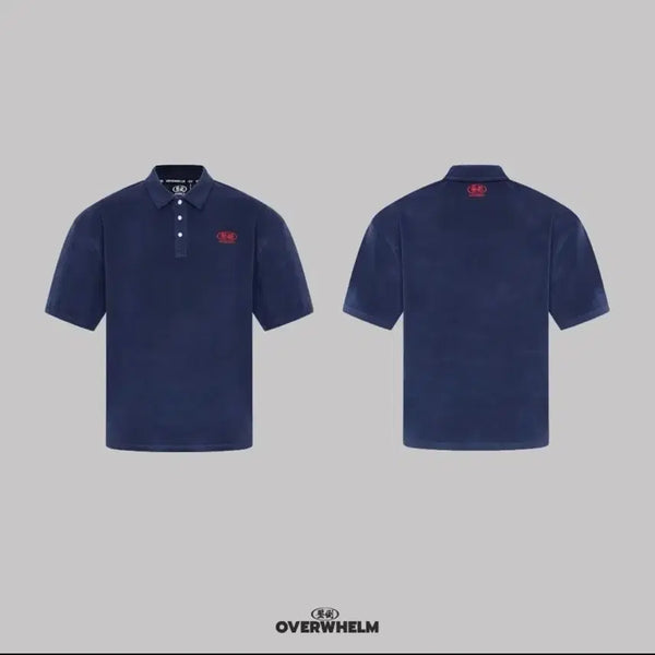 [BUNJANG] 압도 Absorb Overfit Collar T-Shirt Navy L / 압도 타올지 오버핏 카라티 네이비 L 급처