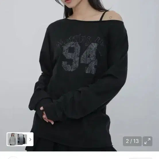 [BUNJANG] Chicks One-Off Shoulder T-Shirt Black / 칙스 원오프숄더티 블랙 (무신사 지그재그오프숄더)