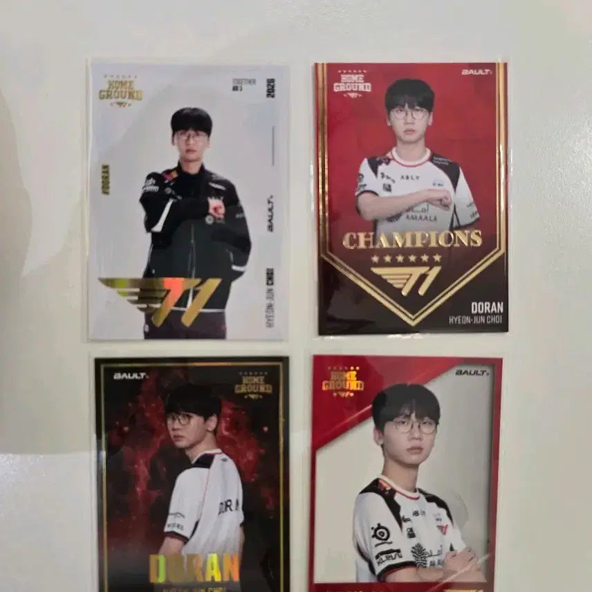 [BUNJANG] T1 Doran Bault Trading Card Rare Set (Includes Champions Card) / T1 티원 도란 볼트 트레이딩 카드 레어 4종 팝니다! (챔피언스 포함)