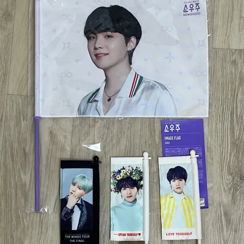 [BUNJANG] BTS Suga Mini Flag Image Flag Bundle Set / 방탄소년단 슈가 윤기 미니플래그 이미지플래그