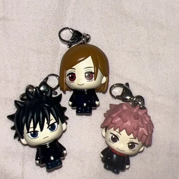 [BUNJANG] Jujutsu Kaisen Gacha Keychain Bundle Set (Nobara, Megumi, Yuji) / 주술회전 키링 가챠 메지루시 일괄 노바라 메구미 유지