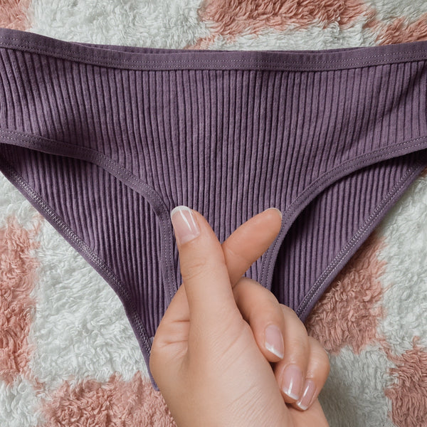 [BUNJANG] Ribbed Mauve Purple Women's Panties / C(중고) 골지 모브퍼플 여성팬티