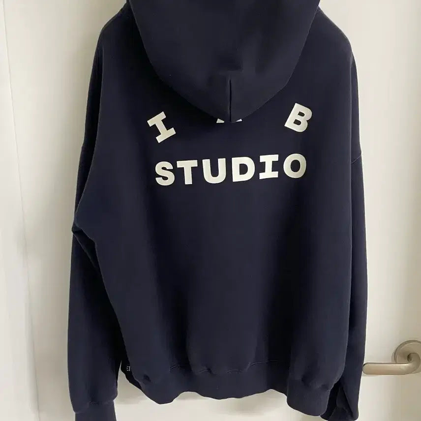 [BUNJANG] IAB Studio Navy Hooded Pants Set / 아이앱 스튜디오 네이비 후드 팬츠 세트