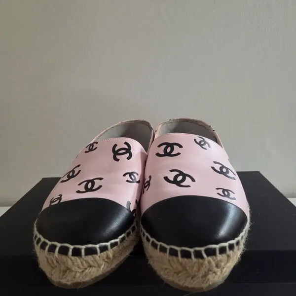 [BUNJANG] Chanel Espadrilles Pink/Black Size 35 / 정품 샤넬 에스파듀 핑크/블랙