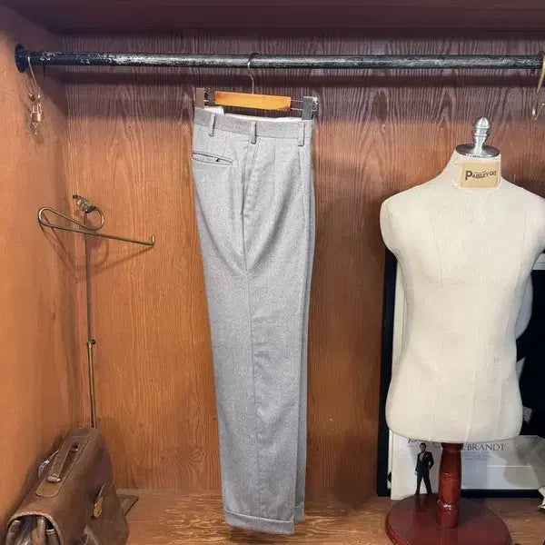 [BUNJANG] Brioni Flannel Pants Cashmere Wool Grey Size 48 / 브리오니 플란넬 팬츠 32
