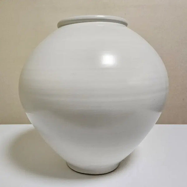 [BUNJANG] Large Matte Moon Jar (40cm) / 무광 대형 달항아리 2번  (40cm)