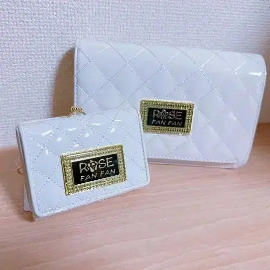 [BUNJANG] Rose Panpan Quilting Wallet + Bag Set / [오네갸루/히메갸루] 로즈 판판 퀼팅 지갑+가방 세트