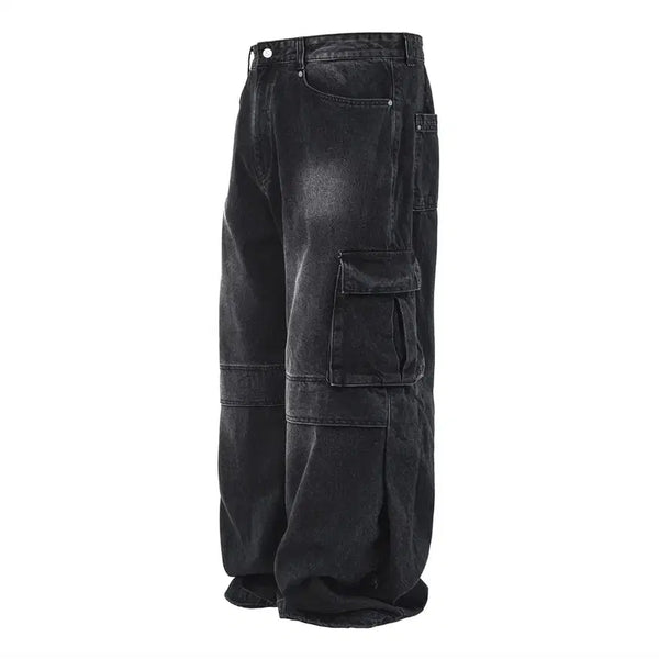 [BUNJANG] Hidden Behind Side Cut Denim Cargo Pants M & L / 히든비하인드 SIDE CUT DENIM CARGO 카고 팬츠 바지 M & L