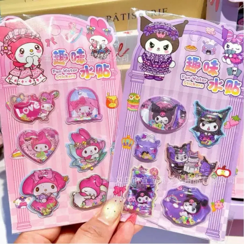 [BUNJANG] Kuromi Water Sticker Set / (무중복6장) 쿠로미 워터스티커 할인처분