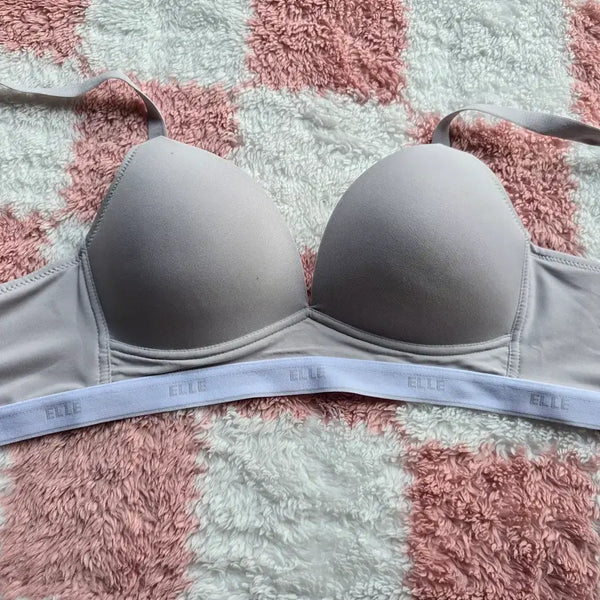 [BUNJANG] Elle Grey Banding Seamless Bra 75A (Used) / B(중고) 엘르 그레이 밴딩 심리스 브라 75A