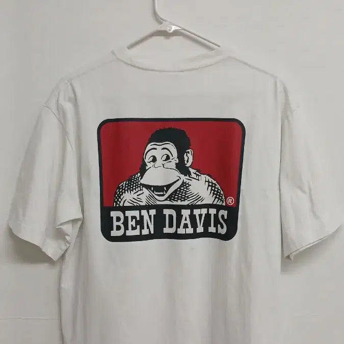 [BUNJANG] Ben Davis White Logo Short Sleeve T-Shirt (M) / 벤데이비스 반팔티 M사이즈