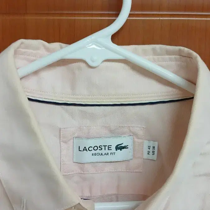 [BUNJANG] Lacoste Regular Fit Shirt Pink / 라코스테 레귤러핏 셔츠 핑크