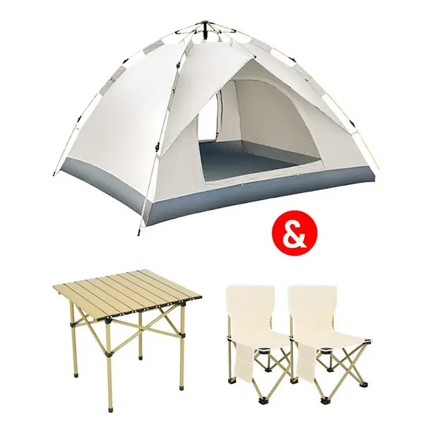 [BUNJANG] Unsealed Camping Set: One-Touch Tent, Camping Table, Camping Chairs (x2) / 미개봉새제품 정가22만원 원터치 텐트 캠핑테이블 캠핑의자 캠핑용품 특가!!