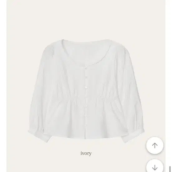 [BUNJANG] JENNIE O Pale Sheer Blouse - Ivory/Apricot (Set of 2) / 제니오 아이보리/애프리콧 페일 쉬어 블라우스 2개 새상품