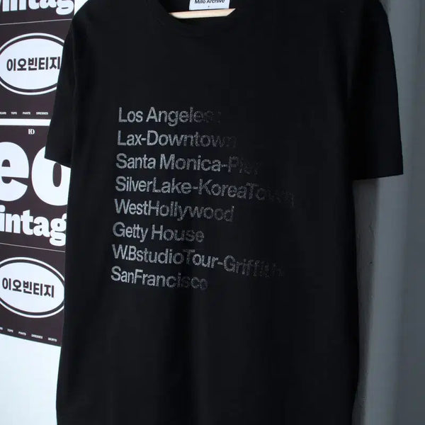 [BUNJANG] M-L Milo Archive Lettering Graphic T-Shirt Black / (M-L) 밀로 아카이브 반팔 티셔츠 레터링 그래픽 블랙-H36936
