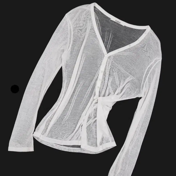 [BUNJANG] Verso Henley V-Neck Top / 베르소 HENLEY V-NECK TOP
