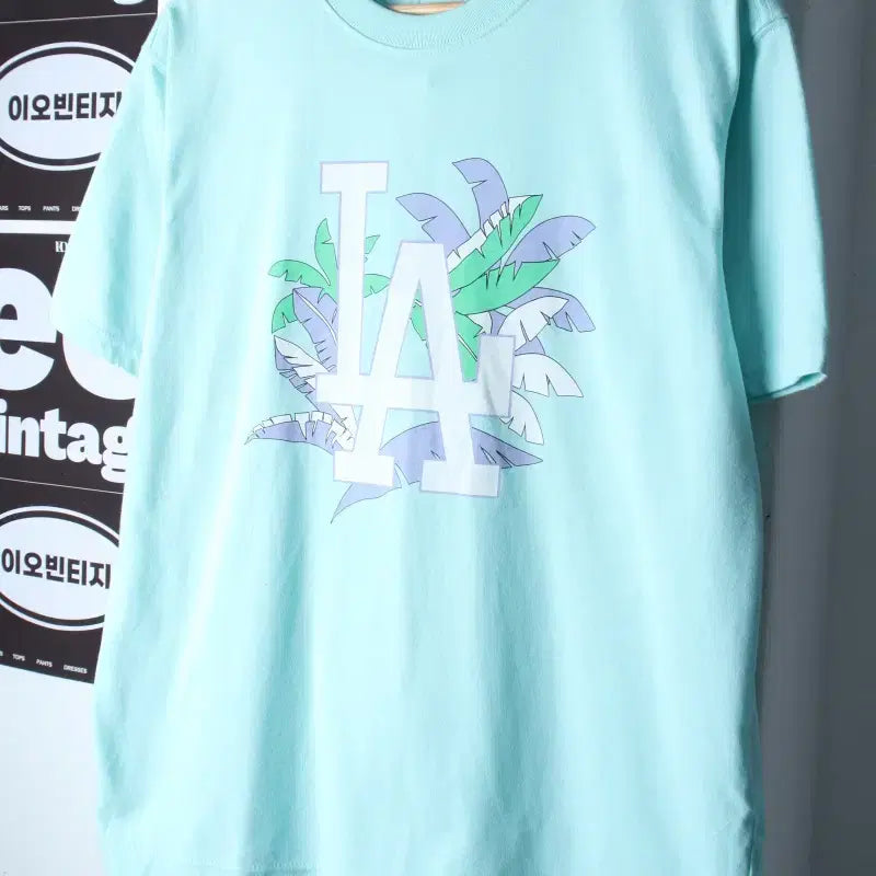 [BUNJANG] MLB LA Dodgers Short Sleeve T-Shirt Light Blue H36937 / (S-M) MLB 엠엘비 반팔 티셔츠 LA다저스 연블루-H36937