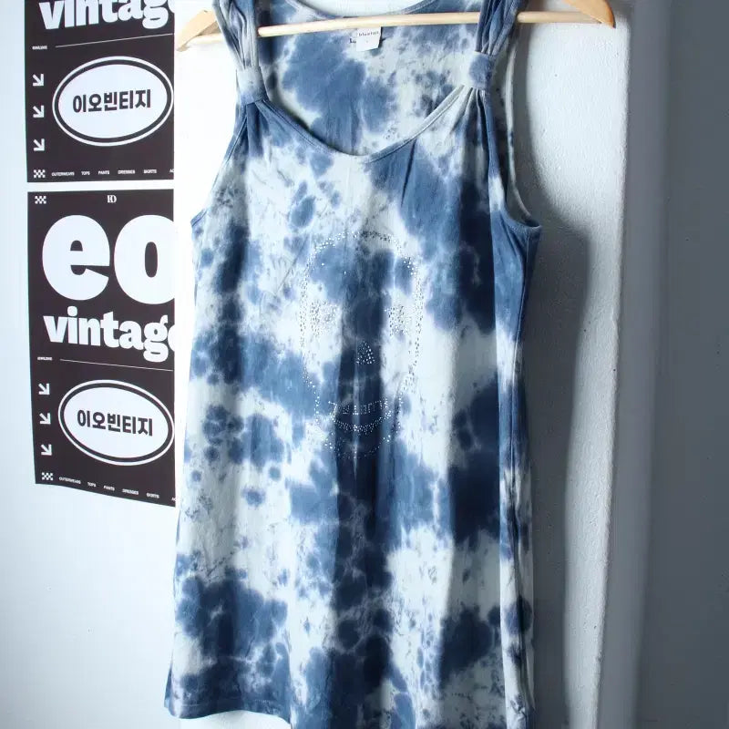 [BUNJANG] Blue Tail Tie-Dye Sleeveless T-Shirt / W(L-XL) 블루테일 반팔 티셔츠 민소매 나시 타이다이-H36943