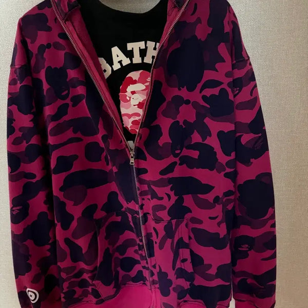 [BUNJANG] BAPE Camo Full Zip Hoodie XXL / 베이프 카모 후드집업 XXL 급처