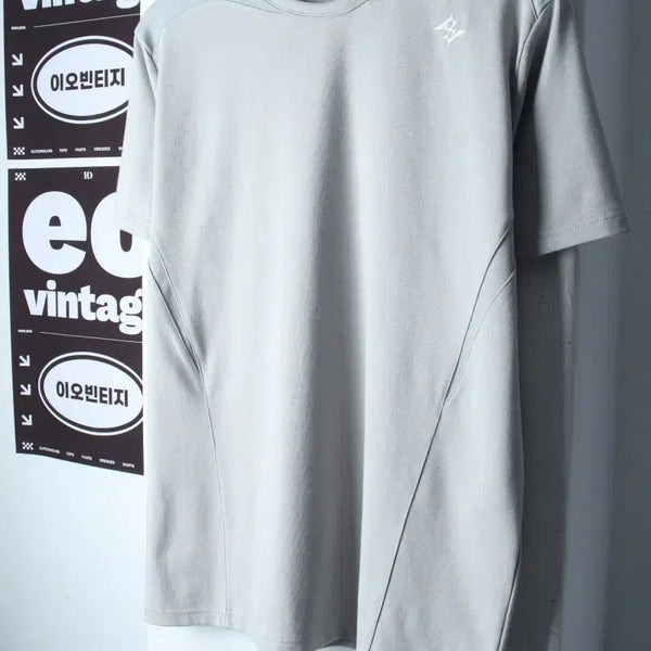 [BUNJANG] M-L Cut Detail Half-Sleeve T-Shirt Light Green Gorpcore / (M-L) 포더 반팔 티셔츠 절개디테일 연그린 고프코어-H36912