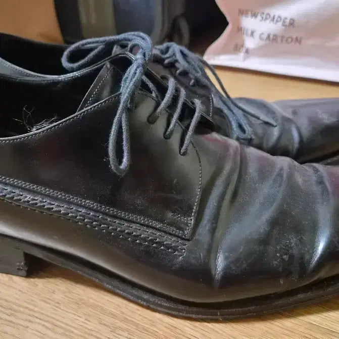 [BUNJANG] Dolce & Gabbana Men's Black Oxford Style Shoes Size 7 1/2 / 돌체앤가바나 7 1/2사이즈 남성 구두 블랙 옥스포드 스타일