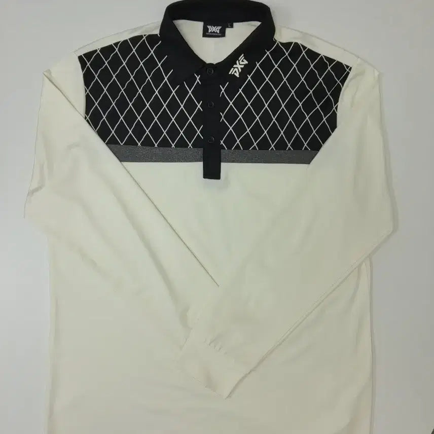 [BUNJANG] PXG Golf Wear Diamond Pattern Polo Shirt Ivory L / PXG 골프웨어   카라티 아이보리L
