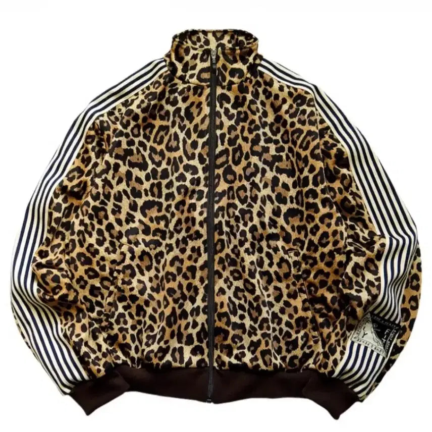 [BUNJANG] Capital Smooth Jersey Leopard Track Jacket Brown / 캐피탈 스무스 저지 레오파드 트랙자켓 브라운