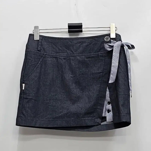 [BUNJANG] Pearly Gates Women's Stripe Ribbon Culottes Skirt / PEARLYGATES 파리게이츠 골프 스트라이프 리본 큐롯 스커트 / 여 2