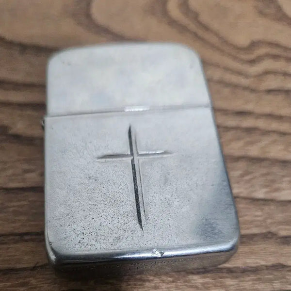 [BUNJANG] Zippo Lighter Cross Engraved Silver / 지포  크로스 각인 실버