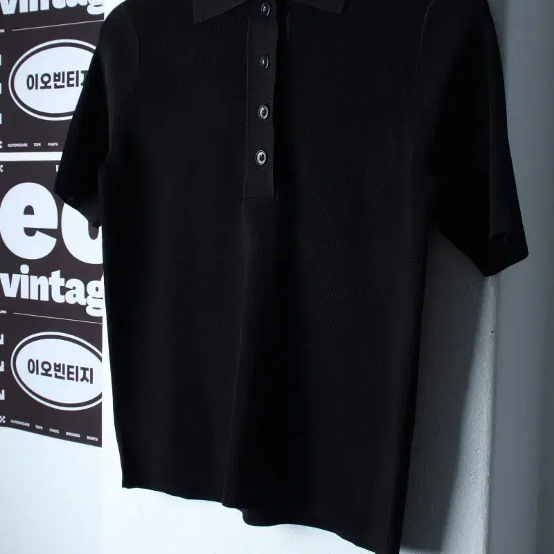 [BUNJANG] Uniqlo U Line Plain Knit Short-Sleeve Polo T-Shirt / W(XL) 유니클로 반팔 카라 티셔츠 U라인 무지 니트 놈코어-H36862