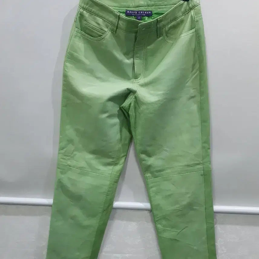 [BUNJANG] Ralph Lauren Women's Lambskin Green Pants / (26)번랄프로렌 % 천연양가죽 연두색 팬츠/컨디션좋아요.