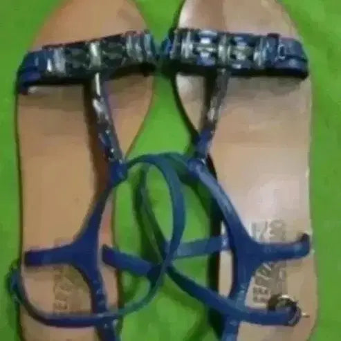 [BUNJANG] Salvatore Ferragamo Blue/Silver Sandals Size 230 / 페라가모 샌들 블루/실버 230
