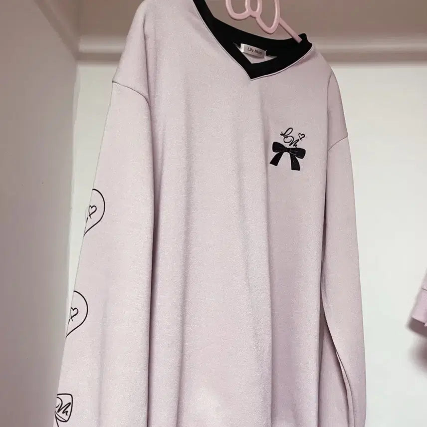 [BUNJANG] Lily Mery Moenya Sweatshirt Pink M / 릴리메리 모에냐 맨투맨 핑크 M
