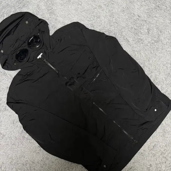 [BUNJANG] CP Company Goggle Hood Overshirt Windbreaker Jacket Black / CP컴퍼니 고글 후드 오버셔츠 바람막이 자켓 블랙