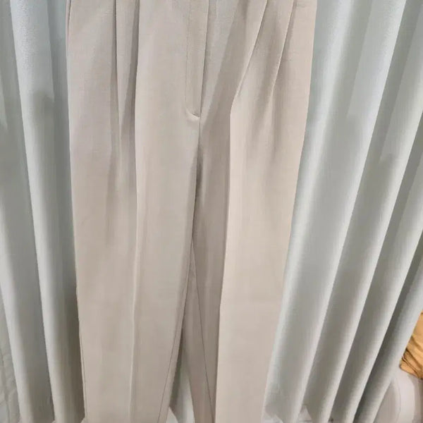 [BUNJANG] Beige Wide Leg Slacks / 베이지색 와이드 슬랙스