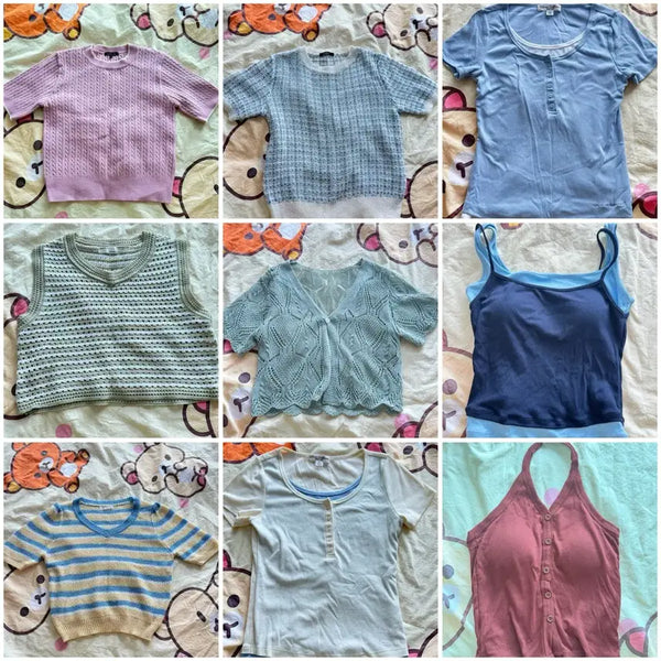 [BUNJANG] Various Brands Knit Sleeveless Tops Collection / 후아유, 토모톰스, lap 등 다양한 니트 나시 상의 모음 교환 판매