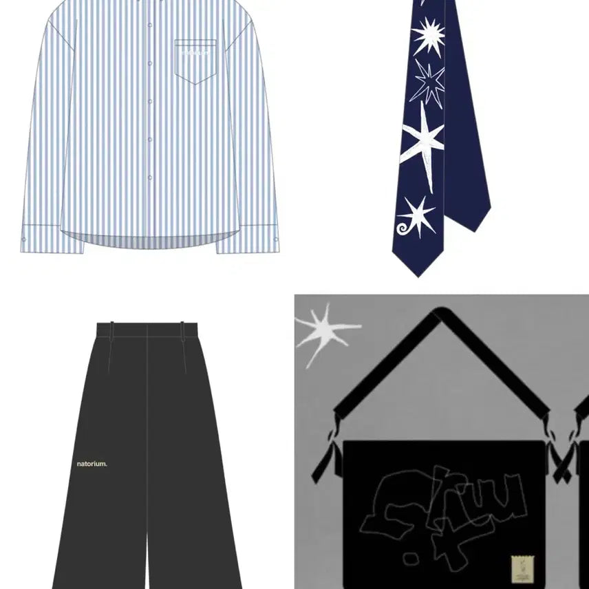 [BUNJANG] Natorium Shirt, Tie, Pants, Bag Set / [구매] 나토리움 셔츠 넥타이 팬츠 가방 등