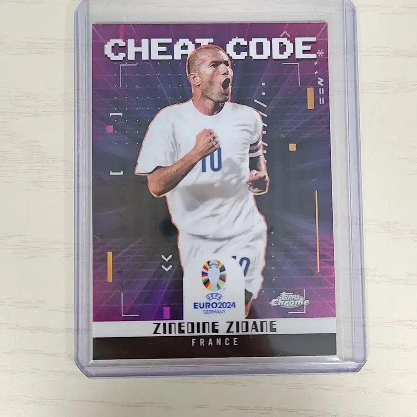 [BUNJANG] 2024 Topps Chrome UEFA Euro France Zinedine Zidane Cheat Code Insert Card / 2024 탑스크롬 UEFA유로 프랑스 지네딘 지단 치트코드 인서트 카드