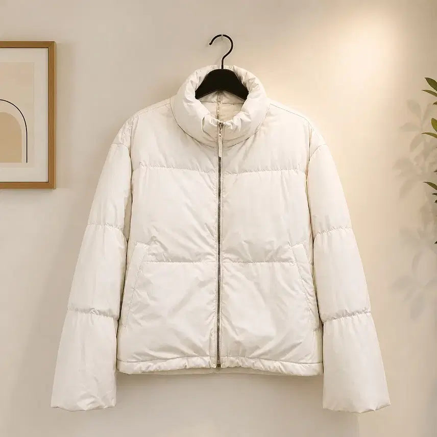 [BUNJANG] The CASHMERE 2021 Goose Down Short Padding Ivory / 한섬 더캐시미어 2021 구스다운 숏 패딩 82-94-160사이즈