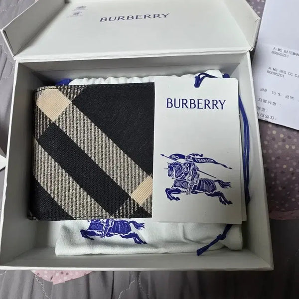 [BUNJANG] Burberry Check Pattern Men's Wallet / 버버리 지갑 박스 포함
