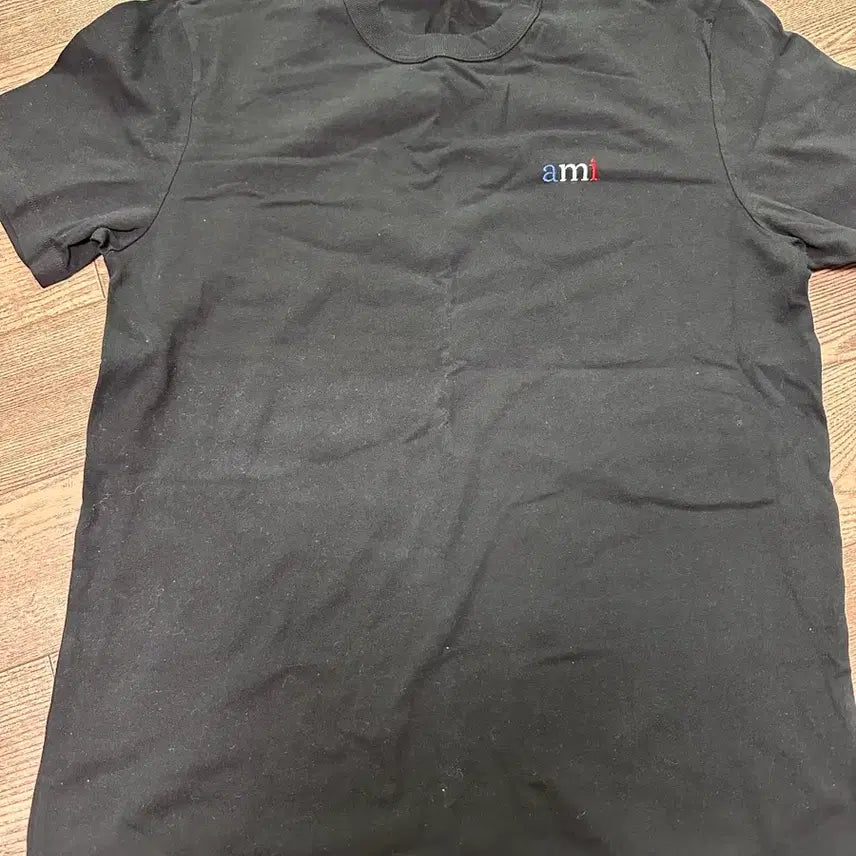 [BUNJANG] AMI Black Short Sleeve T-Shirt / 아미 반팔 티셔츠 블랙 (95-100)