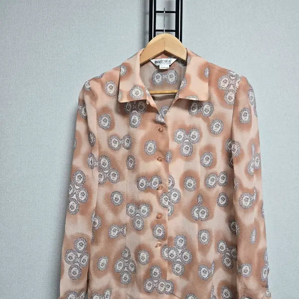 [BUNJANG] Magenta Pattern Blouse (Size 66) / 마젠타 패턴 블라우스 새상품