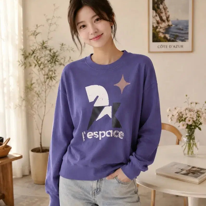 [BUNJANG] L'espace Sweatshirt Lavender / l'espace 맨투맨 라벤더