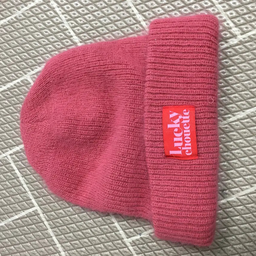 [BUNJANG] Lucky Chouette Angora Knit Beanie / 새상품 럭키슈에뜨 앙고라 니트 비니