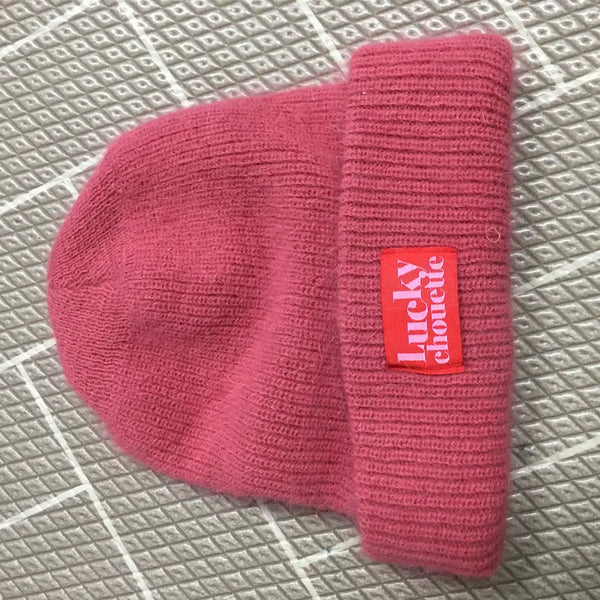 [BUNJANG] Lucky Chouette Angora Knit Beanie / 새상품 럭키슈에뜨 앙고라 니트 비니